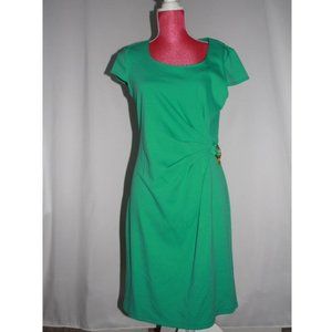 Spense Short Sleeve Green Dress Women Size 10